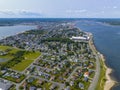 New Bedford Harbor aerial view, MA, USA Royalty Free Stock Photo