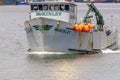 Flood lights illuminating commercial fishing boat McKinley