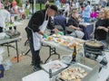 Almost ready to serve at the 2018 New Bedford Seafood Throwdown Royalty Free Stock Photo