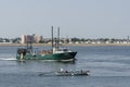 Trawler Gabby G and whaleboat Royalty Free Stock Photo