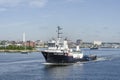 Work boat Gerry Bordelon heading toward Buzzards Bay