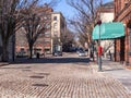 Cobblestones on William Street in New Bedford Historic District Royalty Free Stock Photo