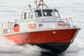 Pilot boat bow wave