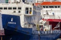 Survey vessels Kommandor Iona and Fugro Discovery docked in New Bedford