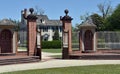 New Bern, NC: 1770 Tryon Palace Entrance Gate Royalty Free Stock Photo