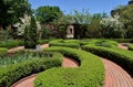 New Bern, NC: 1770 Tryon Palace Knot Garden Royalty Free Stock Photo