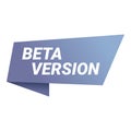 New beta version icon cartoon vector. Computer upgrade