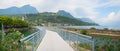 new bike route Ciclopista del Garda, along the lakeside Gardasee, Toscolano landscape