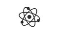 New black atom icon on white background,Atom icons