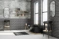 New black brick bathroom