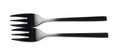 New black dessert forks on white background, top view Royalty Free Stock Photo