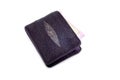 New black genuine Stingray leather wallet