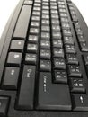 The new black keyboard is easy to type for use with computers.