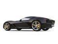 New black modern concept sports car - side view Royalty Free Stock Photo