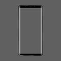 New black Smartphone model isolated with blank screen. Vector illustration.