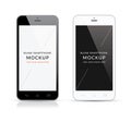 New black and white modern smartphone mockup vector illustration