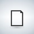 New blank Document icon. Illustration for graphic and web design. Royalty Free Stock Photo