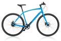 New blue bicycle isolated on a white