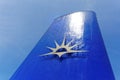 New Blue-Colored Funnel with P and O Cruise Line Logo