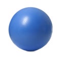 New blue fitness ball isolated on white