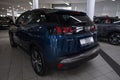 new blue Peugeot 3008 Plug-In Hybrid4 300 rear view, French manufacturer PSA Peugeot Citroen, automotive industry, Sustainable