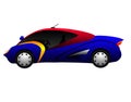 New blue-red sport car model photo Royalty Free Stock Photo