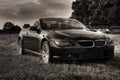 New bmw cabriolet sepia toned Royalty Free Stock Photo