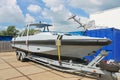 New boat on a trailer