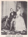 Vintage painting of Albert and Victoria by Sir Edwin Landseer. Royalty Free Stock Photo