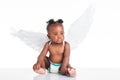 New born African angel. Royalty Free Stock Photo