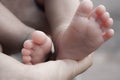 The new born baby feet Royalty Free Stock Photo