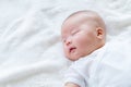 New born baby sleep with smile Royalty Free Stock Photo