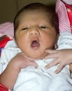 New Born Baby yawning Royalty Free Stock Photo