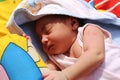 New Born Cute Baby Sleeping Portrait looking so lovely. Royalty Free Stock Photo