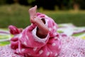 New Born Cute Baby Sleeping Portrait looking so lovely. Royalty Free Stock Photo