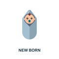 New Born icon. Flat sign element from child adoption collection. Creative New Born icon for web design, templates Royalty Free Stock Photo