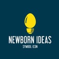 New Born Ideas Vector Concept Symbol Icon or Logo
