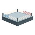 New boxing ring icon cartoon vector. Wrestling field