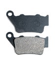 New brake pads for a motorcycle on white Royalty Free Stock Photo