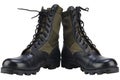 New brand US army pattern jungle boots isolated Royalty Free Stock Photo