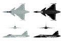 New Brazilian Military Fighter Plane. Without outline. Royalty Free Stock Photo