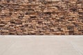 New Brick Wall Sidewalk Royalty Free Stock Photo