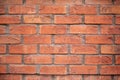 New brick wall. Vintage dilapidated cement brick wall grunge. Red brick wall cement texture background.New red brick wall Royalty Free Stock Photo