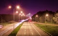 New bridge in Belgrade city, Serbia Royalty Free Stock Photo