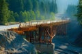 New bridge construction Royalty Free Stock Photo