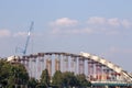 New bridge construction site Royalty Free Stock Photo