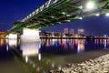 New bridge over Danube in Bratislava at evening, Slovakia, Europe Royalty Free Stock Photo