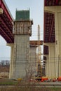 New bridge supports under construction Royalty Free Stock Photo