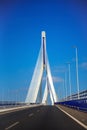 New Bridge of CÃ¡diz, La Pepa with beautiful clear blue sky