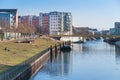 New bridge under construction over the Berlin-Spandau shipping canal in Berlin, Germany